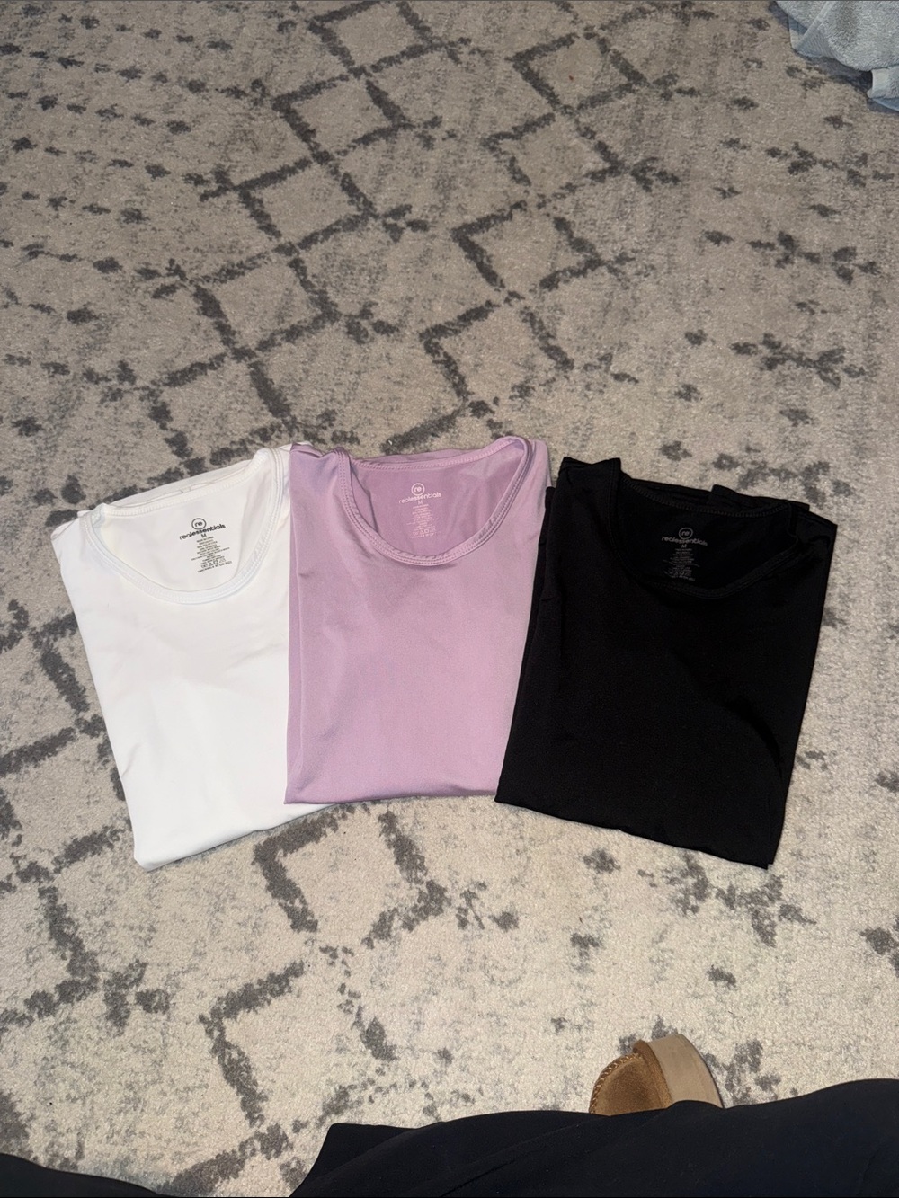 Essentials Women’s Short Sleeve Tees - White, Lavender, Black
